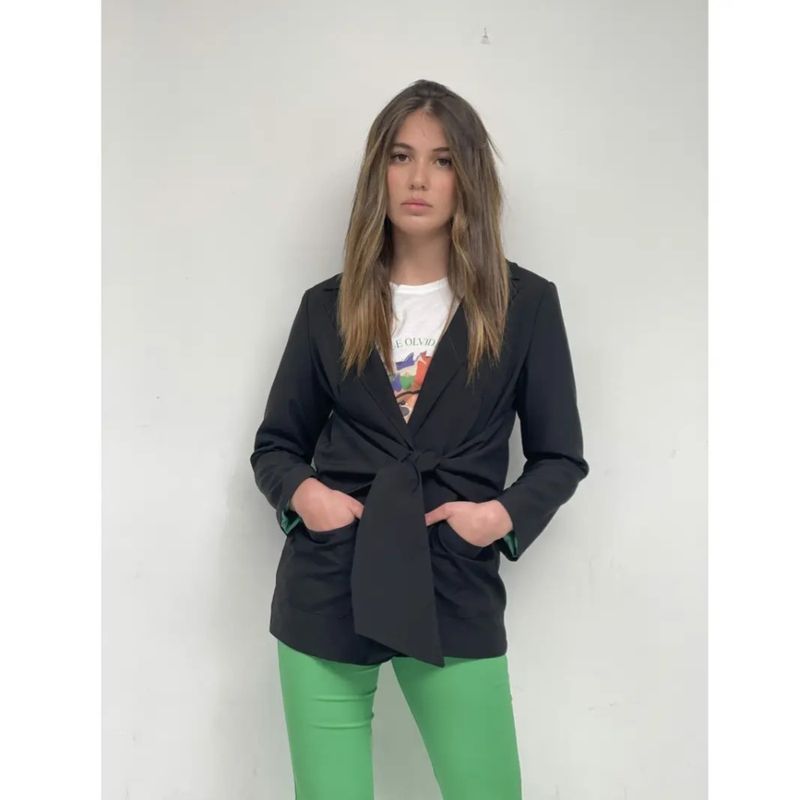 Blazer med trykk bak