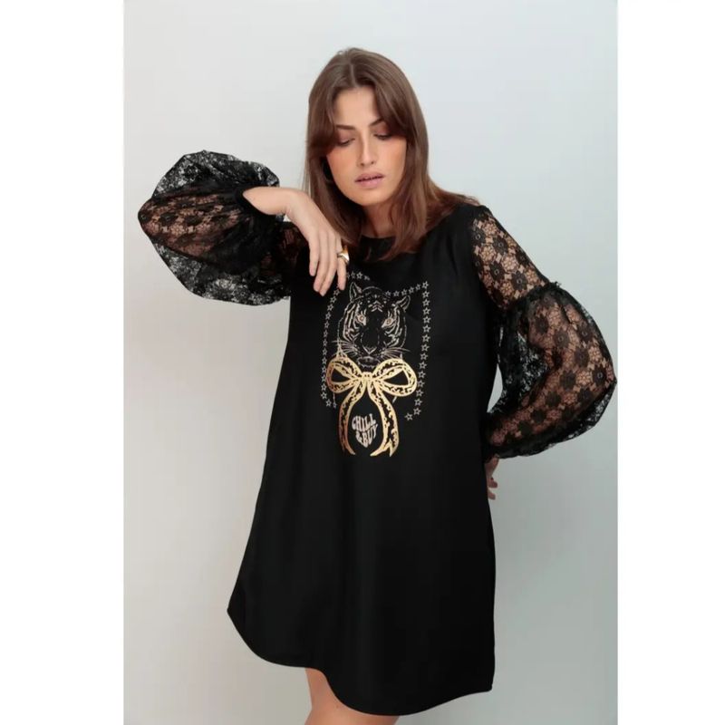 Kjole med store ermer