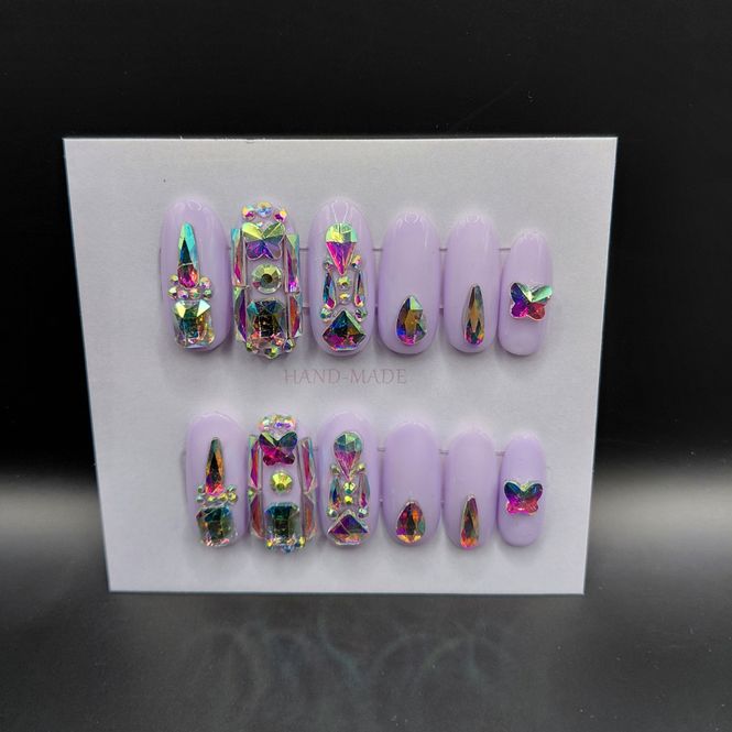 Hovedbilde Purple Bling Nails